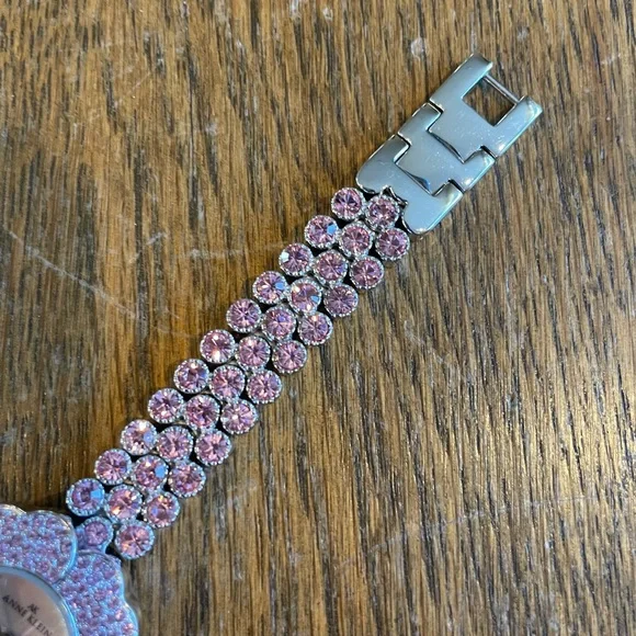 Anne Klein Rhinestone Pink Silver Watch - Picture 4 of 10